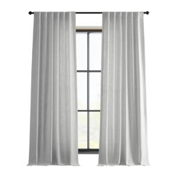 HPD Half Price Drapes Semi Sheer Faux Linen Curtains for Bedroom 108 inches Long Light Filtering Living Room Window Curtain (1 Panel), 50W x 108L, Rice White
