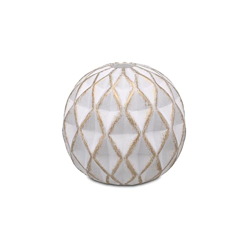 RITUALI Domestici - FACCIOLUCE Candle Holder Rhombus White, 12 x 12 x 12 h cm, Cement Resin Collection