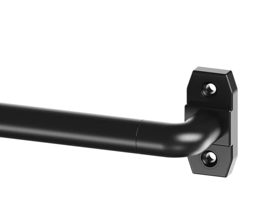 Heavy Duty Cafe Curtain Rod 28-96 Inch, French Door & Window Curtain Rods with Brackets - Requires Drilling, Adjustable Metal Drapery for French Doors, Large Windows, Kitchen, Living Room