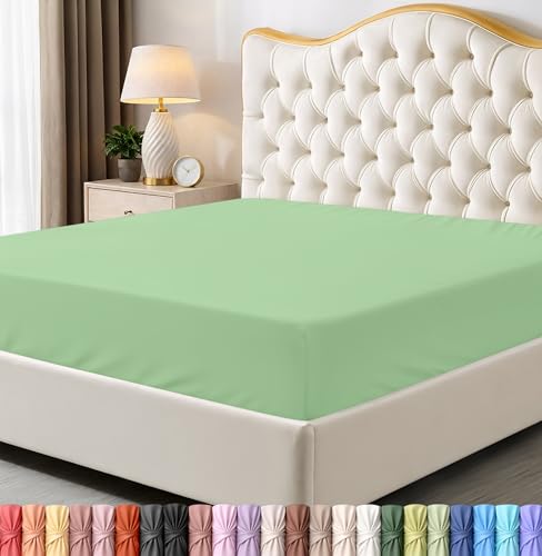 Utopia Bedding Queen Fitted Sheet - Bottom Sheet - Deep Pocket - Soft Microfiber -Shrinkage and Fade Resistant-Easy Care -1 Fitted Sheet Only (Sage Green)