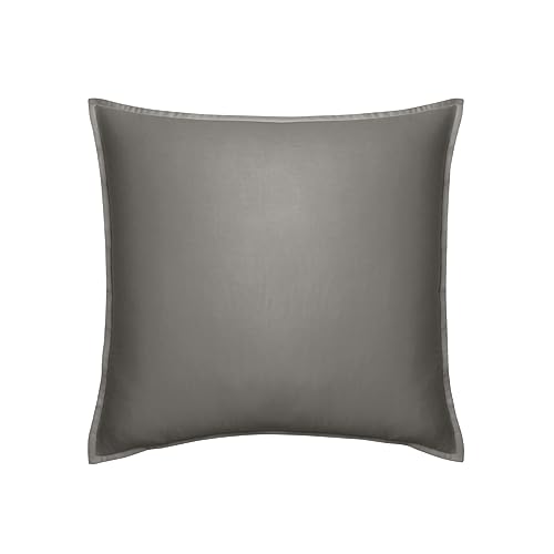 Essix Cotton Satin Pillowcase, Palazzo, Zinc, 65 x 65 cm,