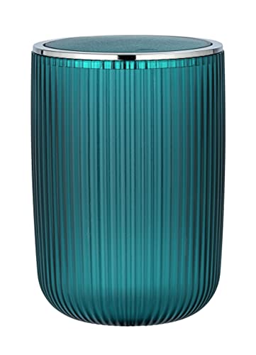 WENKO Agropoli L Top Bin with Swing Lid 5.5 L Petrol, 5,5 L