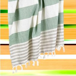 Ruggeri Fouta Beach Towel 100% Cotton, 170x170 cm, Green