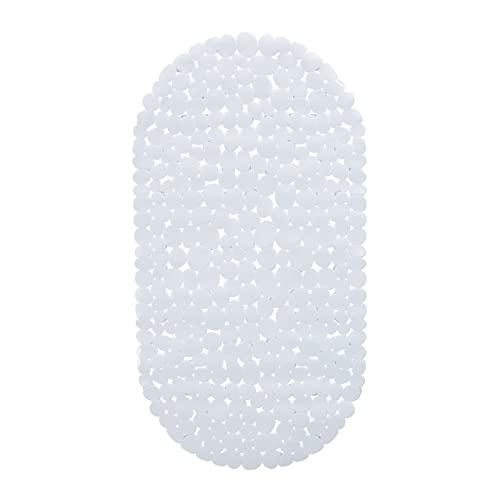 Relaxdays Anti-Slip Bath Mat, Stone-look, Non-Slippery Suction Cups, Washable, W x D: 36 x 68 cm