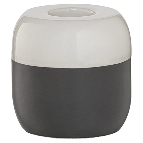 Sealskin Sohere Candle Holder, Porcelain, Dark Grey, 6.8 x 6.8 x 6.8 cm
