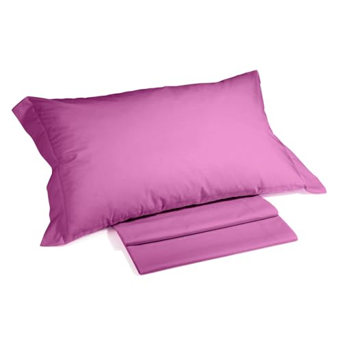 Caleffi - 100% Cotton Bedding Set Consisting of Double Bed Sheets 190 x 285 cm + 1 Fitted Sheet 130 x 200 cm for Mattress 28 cm High + 1 Pillow Case 50 x 80 cm