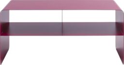 KARE Design lowboard Lounge M, pink, 90x37x44 cm, TV cabinet, sideboard, minimalist design, 2 compartments, steel, industrial, modern, living room