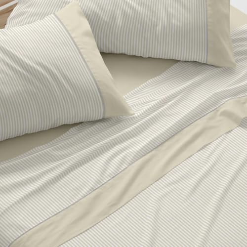 Burrito Blanco - Cotton Bedding Set - 80 cm Bed Design 640 - Wheat Color (80x190/200 cm.)