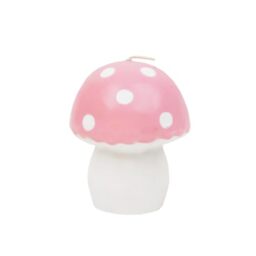 Talking Tables Pink Mushroom Shaped Pink Candle - Decorative Mushroom Candle for Birthday Gift, Mothers Day Gift, Easter Table Centrepiece, Woodland Decoration Unscented, Long Burn, 9cm