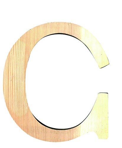 Artemio 19 cm Wooden Letter C in Upper Case, Beige