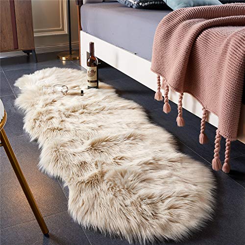 EasyJoy Ultra Soft Fluffy Shaggy Area Rug Faux Fur Rug Chair Cover