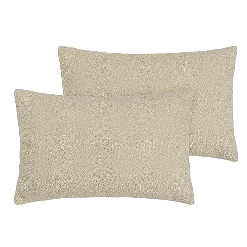furn. Hoem Selene Feather Filled Cushions Twin Pack, Nougat, 40 x 60cm