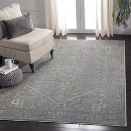 Safavieh Traditional Indoor Woven Rectangle Area Rug, Vintage Collection, VTG114, in Grey / Multi, 99 X 170 cm for Living Room, Bedroom or Any Indoor Space