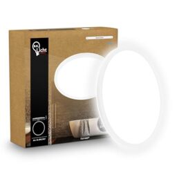 B.K.Licht - LED Panel, Slim, 4000K Neutral White, Indirect Backlighting, IP44 Splash-Proof, Ceiling Lights, Bathroom Light, Bathroom Lights Ceiling, Living Room, 42 x 3 cm, White