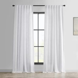 HPD Half Price Drapes Heavy Linen Curtains for Bedroom 50 X 96 (1 Panel), FHLCH-VET13191-96, Rice White