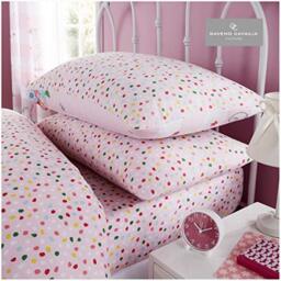 Gaveno Cavailia Kids Rotary Sheet Set Oh Deer Single Children Character Bedding 2 Piece Printed Easy Care Bedlinen 1 Fitted Bedsheet and 1 Matching Pillow Case