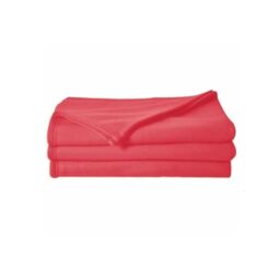 Poyet Motte - Poleco Polyester Fleece Blanket - Strawberry Colour, polyester, strawberry, 240x220 cm