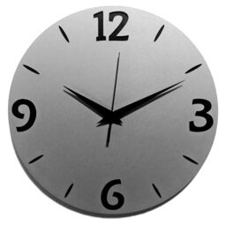 Instant Karma Clocks - Wall Clock - Modern - Minimal - Silent - Home Decor Study Bedroom Kitchen Room - Gift Idea (Silver M3, 30 cm)