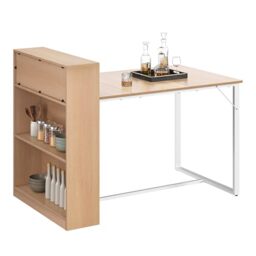 YITAHOME Dining Table, Folding Desk Storage, Small Kitchen, Oak