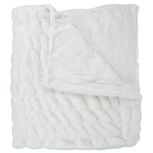 HOME DECO FACTORY The Luxury Faux Fur Polyester Blanket 140 x 200 cm