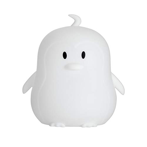 Pauleen 48042 Night Penguin Night Light for Children with Battery LED Children’s Bedroom lamp with Colour Change Made of BPA-Free Silicone