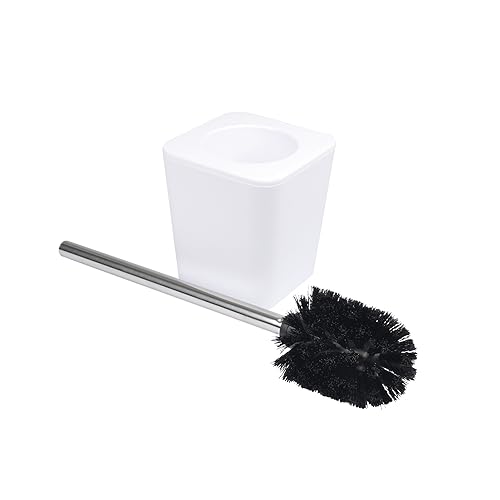 Douceur d'Intérieur Soft Touch Toilet Brush Holder, 11.5 x 11.5 x 5.5 cm white