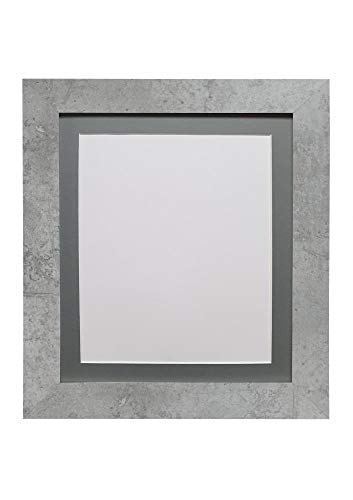 FRAMES BY POST Metro Picture Photo Frame Mineral Grey with Dark Grey Mount 10 x 8 Image Size 7 x 5 Inch