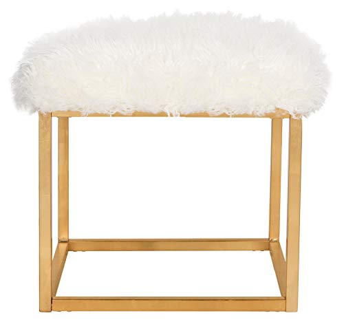 Safavieh Upholstered Ottoman, in White, 55 X 55 X 50