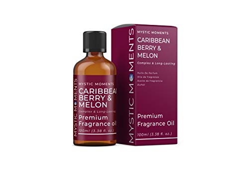Mystic Moments - Caribbean Berry Melon Fragrance Oil - 100ml - Caribbean Berry Melon notes create a sweet fruity tropical scent for candles, soaps, wax melts and diffusers.