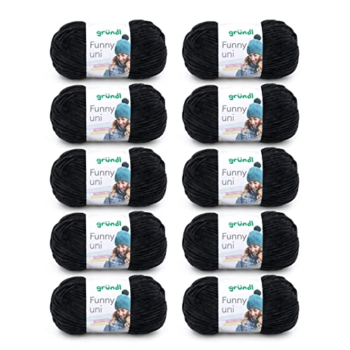 Gr??ndl 3442/17 Funny Plain Cotton Cover 100% Polyester ??? Black, 47, 50 x 40 x 10 cm