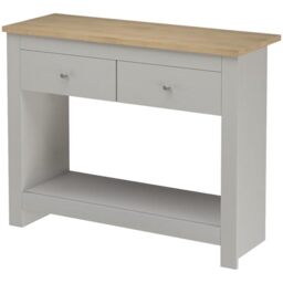 DHP Furniture Emerald Console Table, Grey Oak Look
