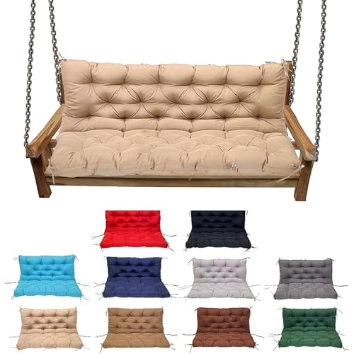 YXMKJOS Swing Cushion Replacement Outdoor Porch Swing Cushions Waterproof Swing Cushions 2-3 Seater Replacement Washable Swing Replacement Cushions, for Outdoor Patio Porch Swing Cushions
