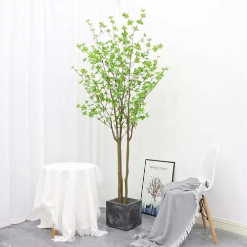 Artificial Enkianthus Tree in Black Pot, 150 cm Artificial Enkianthus Plant with Lifelike Leaves and Trunks, Realistic Artificial Tree for Home Office Decoration