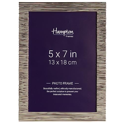 Hampton Frames YENNEFER 5x7 (13x18cm) Silver Contoured Photo Frame Glass YEN59957N