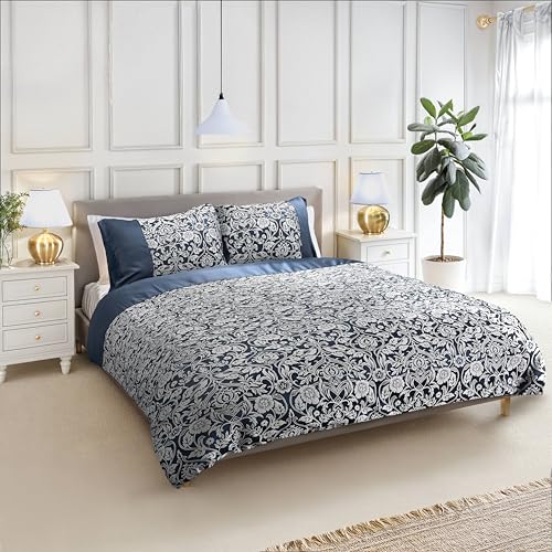 Emma Barclay Eden - Embellished Jacquard Duvet Set in Navy - Single