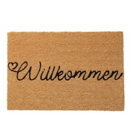 BOLTZE Welcome Door Mat 60 x 40 x 1.5 cm PVC and Coconut with Welcome Text Motif Rectangle Shape Door Mat Home Accessory 2046196