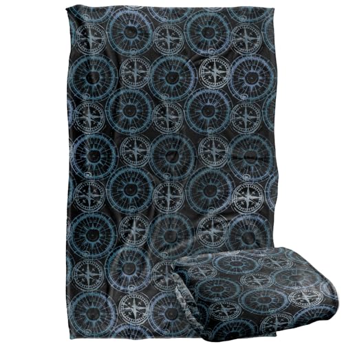 Jq Licensing - Jl-Jp Compass Pattern 2 Silky Touch Super Soft Throw Blanket 91 x 147 Cm