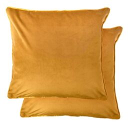 Emma Barclay Chelsea - Soft Touch Velvet Luxury Cushion Cover in Ochre - 17x17 (43x43cm)