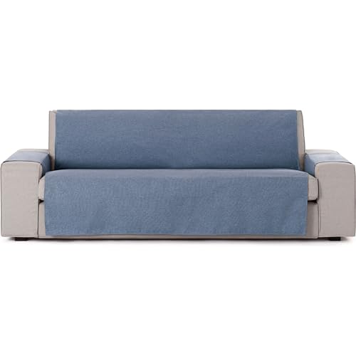 ECOMMERC3 - Universal and Versatile 2 Seater Sofa Cover ??? Blue Chair Cover Protector Easy to Install for Back, Seat and Arms