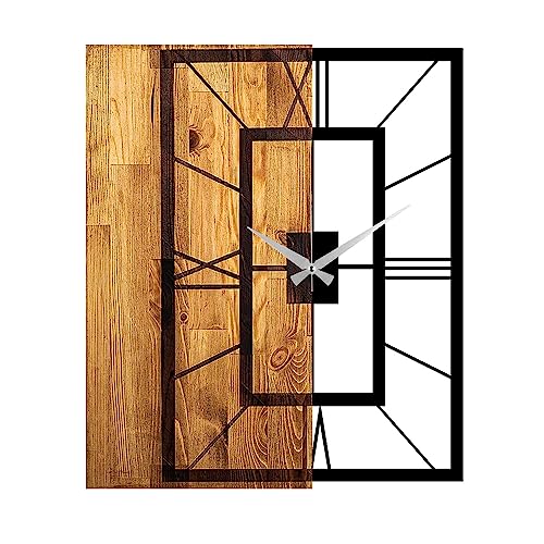 WELL HOME MOBILIARIO & DECORACIÓN WOODEN wall clock decorative square
