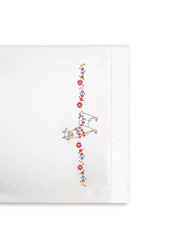 Tobin Stamped Pillowcases for Embroidery-Set of 2, Polyester, Various, Standard