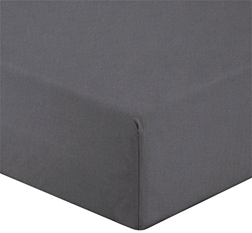 Gabel DiPi?? Colore e Benessere Bottom Sheet, Percale 200x90x0.3 cm anthracite