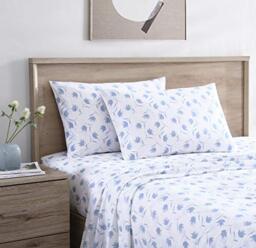 Stone Cottage - Twin Sheets, Cotton Percale Bedding Set, Crisp & Cool Ideal Bedding Set (Floral Breeze, Twin)