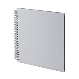 Rössler Papier 1329452177 - S.O.H.O. Wire-O fotoalbum 290 x 290 mm, 60 zwarte pagina's, steen, 1 stuk
