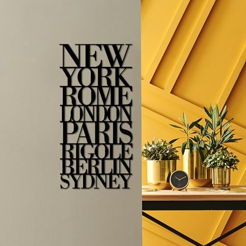 Stylish Black Decorative Metal Wall Accessory, 57 x 28 cm, 100% Metal (1.5 mm), Easy Wall Mounting, Perfect for Modern Home Decor