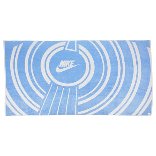 Nike Oversized Beach Towel Retro Beach Towel Bath Towel Large, University Blue/White, One Size