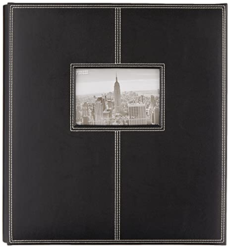 Pioneer Photo Albums Photo Album, Faux Leather, Black