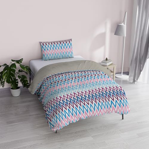 "Italian Bed Linen ""Fantasy Duvet Cover, Printed Microfibre, Frequency, Single"