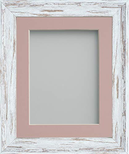 Frame Company Lynton Driftwood Photo Frame with Pink Mount, 10x8 for 7x5 inch, fitted with perspex