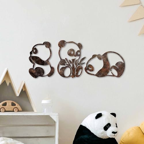 Hand-Painted Decorative Metal Wall Accessory (3 Pieces) - Antique Colours - Sizes: 26 x 18 cm, 27 x 20 cm, 18 x 28 cm - Unique & Stylish Home Decor
